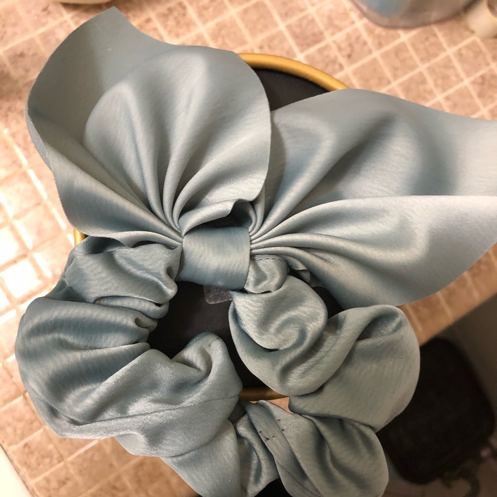 Blue Bow Tie Scrunchie